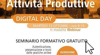 Seminario Formativo – Digital Day- Sportello unico attività produttive – 13 Ottobre